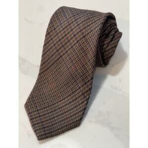 Vintage Kenneth Gordon New Orleans Wool Plaid Preppy Tie 59 x 3.5 READ